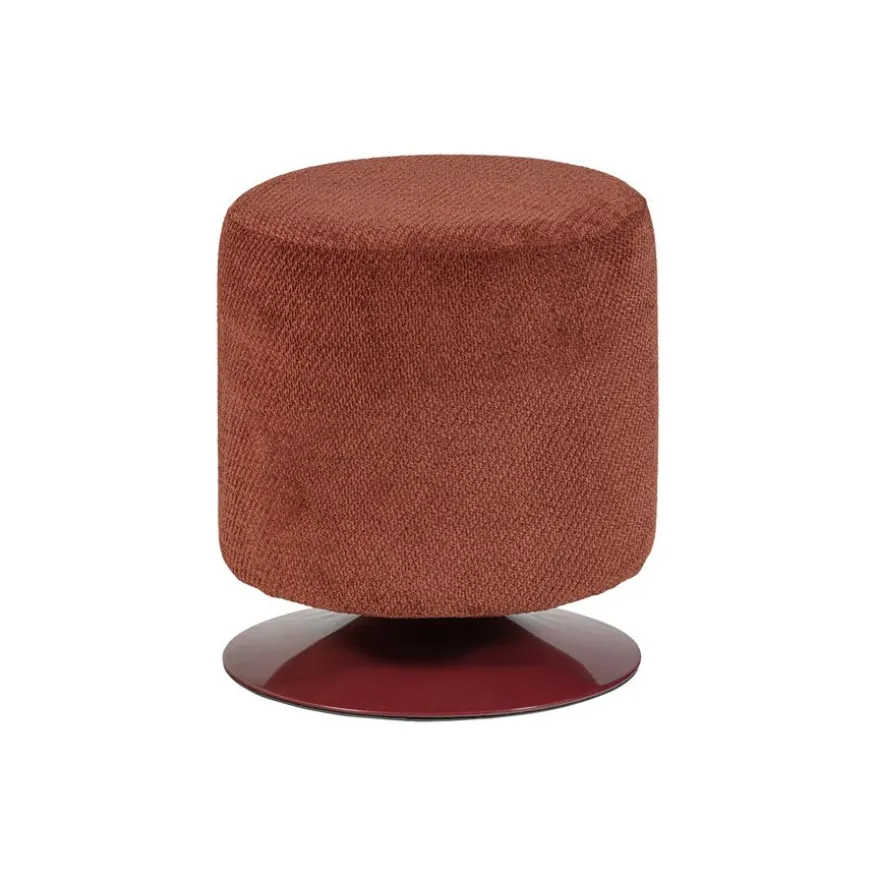 WOOOD Poef Islen Bordeauxrood - Ø 39 cm