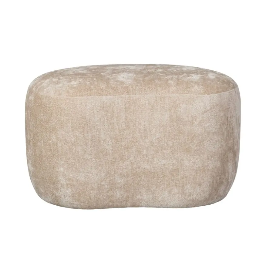 WOOOD Poef Popular Beige - 73x51 cm