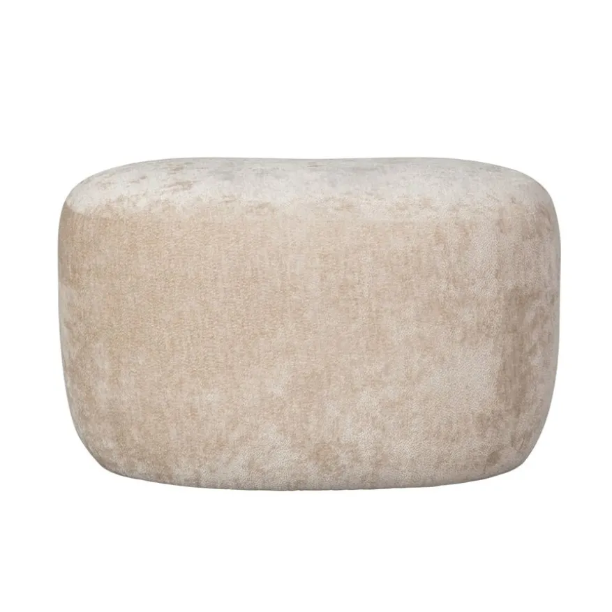 WOOOD Poef Popular Beige - 73x51 cm