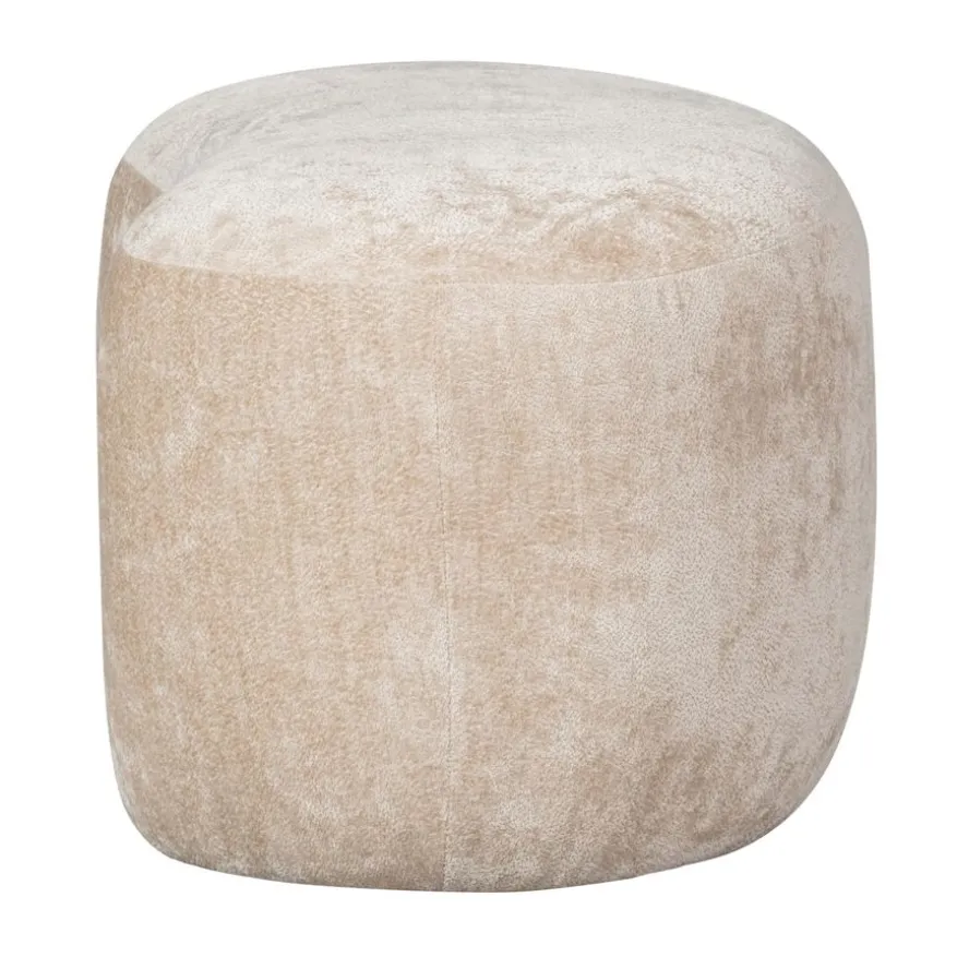 WOOOD Poef Popular Beige - 73x51 cm