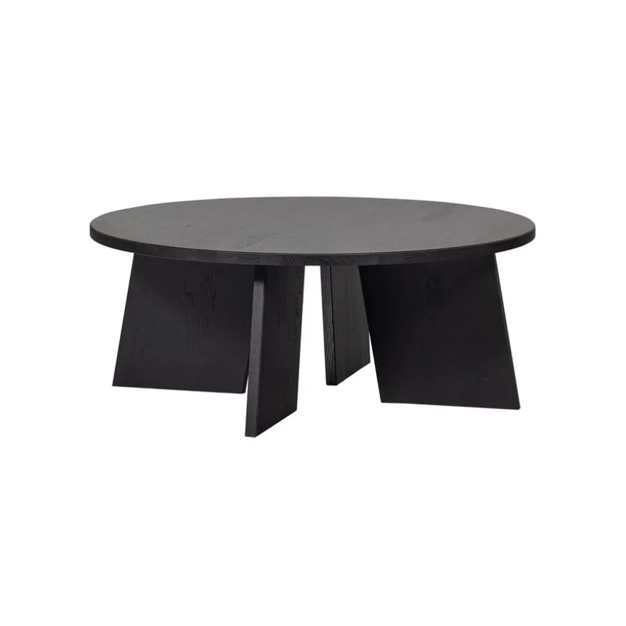 WOOOD Salontafel Fries Zwart - Ø 90 cm