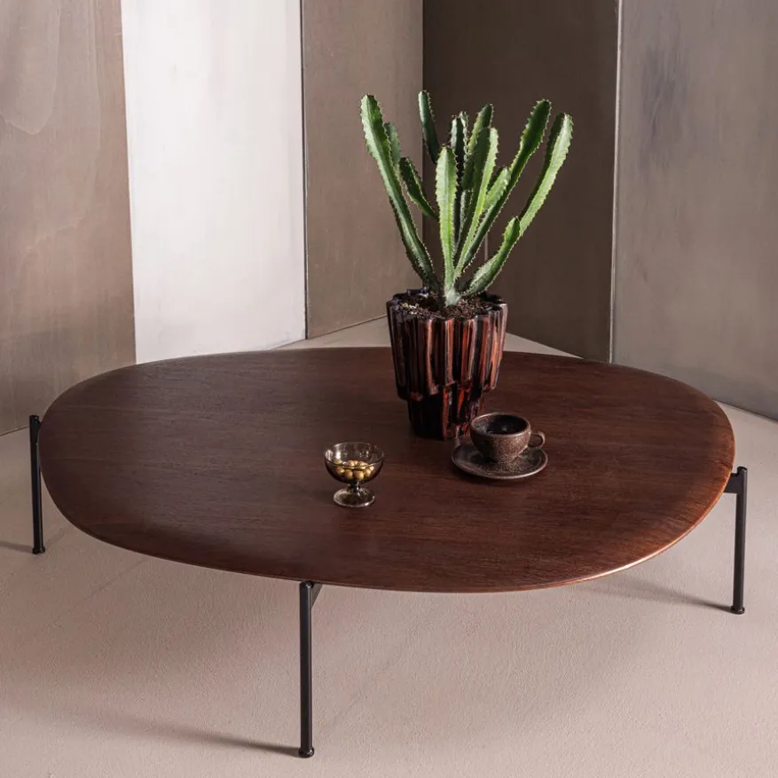 WOOOD Salontafel Kota Bruin - 121x97 cm