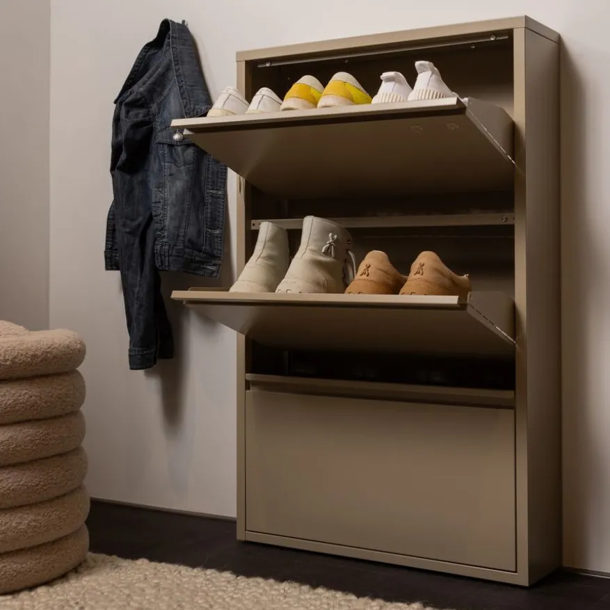 WOOOD Schoenenkast Sabine Zand - 66x103x16 cm