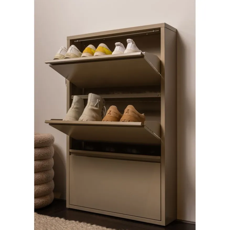 WOOOD Schoenenkast Sabine Zand - 66x103x16 cm