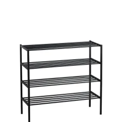 WOOOD Schoenenrek Ferro Zwart - 85x80x35 cm
