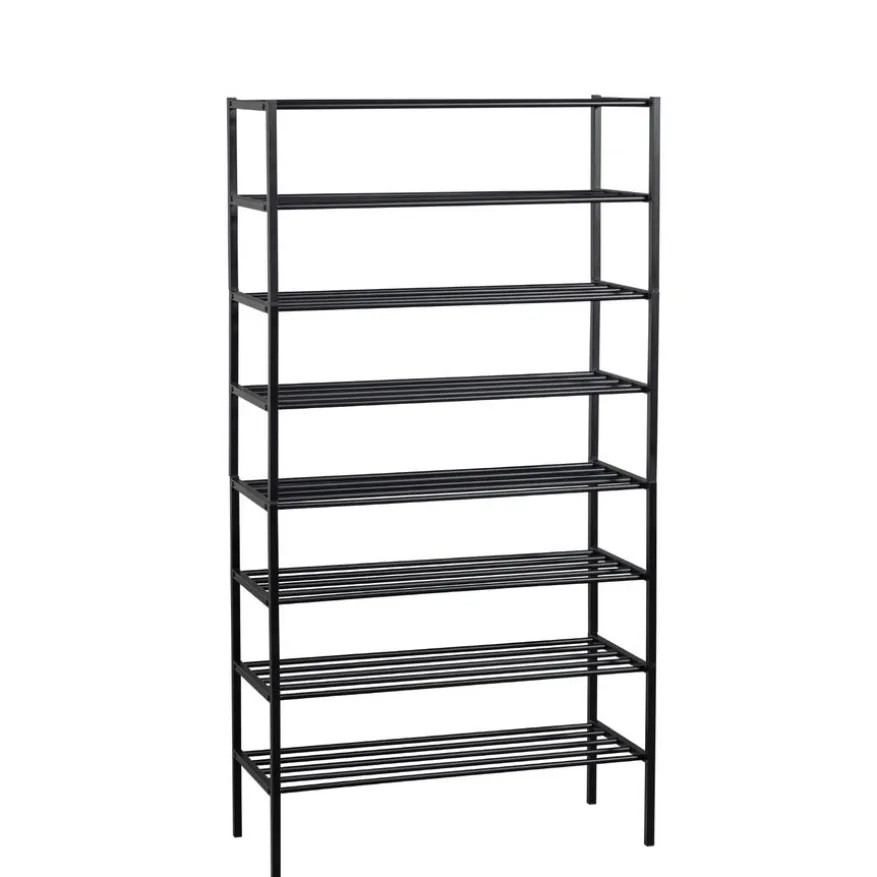 WOOOD Schoenenrek Ferro Zwart - 85x160x35 cm