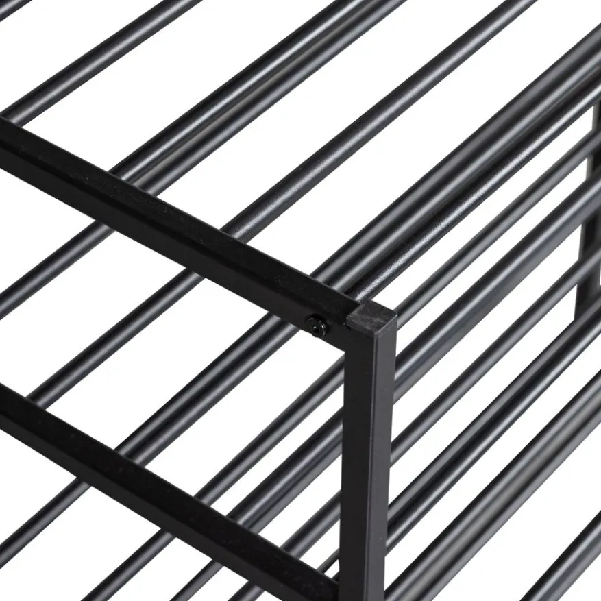 WOOOD Schoenenrek Ferro Zwart - 85x160x35 cm