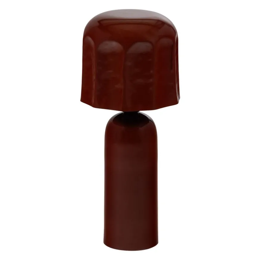 WOOOD Tafellamp Lumira Bruinrood - E27 - 39 cm hoog