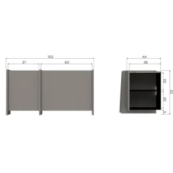WOOOD TV-meubel Brock Warmgrijs - 102x53x44 cm