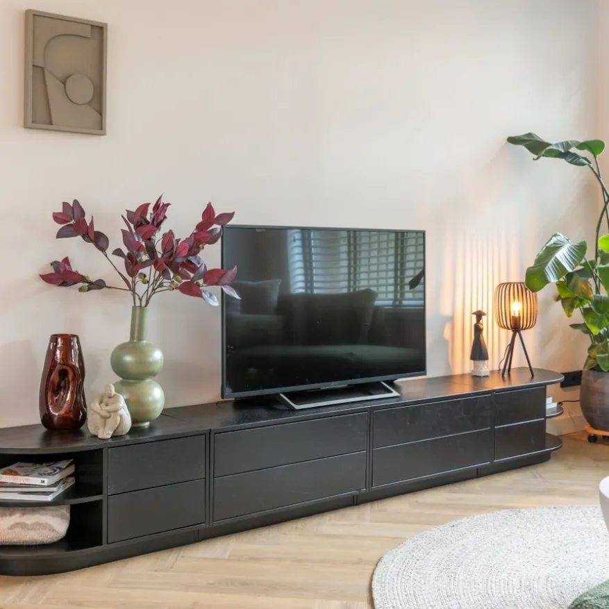 WOOOD TV-meubel Finca Zwart - 75x40x40 cm