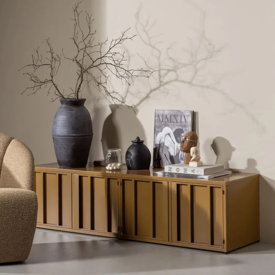 WOOOD TV-meubel Level Honinggeel - 160x44x44 cm