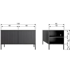 WOOOD TV-meubel New Gravure Bruin - 100x56x44 cm