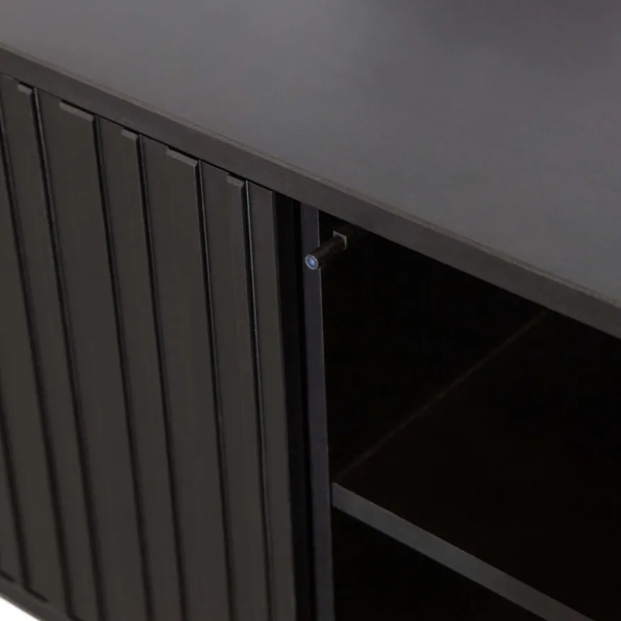 WOOOD TV-meubel New Gravure Zwart - 150x56x44 cm