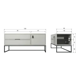 WOOOD Tv-meubel Silas Dust - 120x55x44 cm