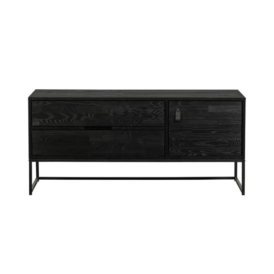 WOOOD TV-meubel Silas Zwart - 120x55x44 cm