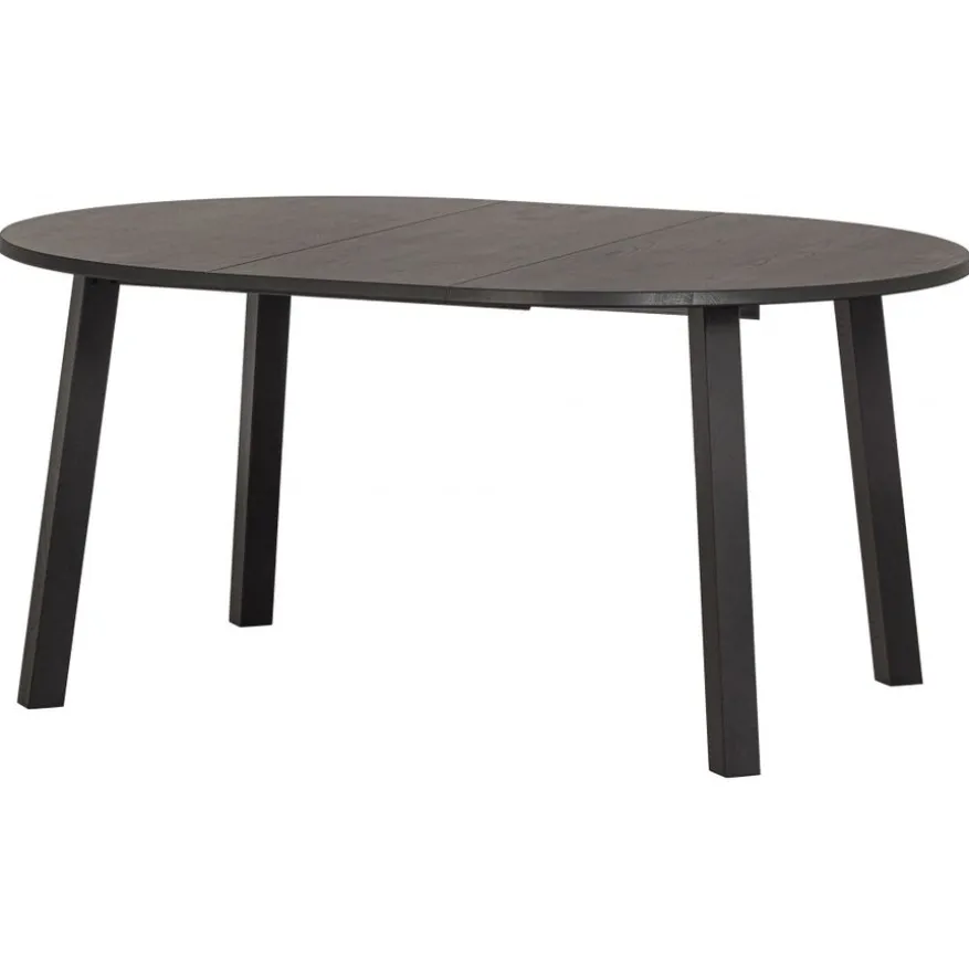 WOOOD Uitschuifbare Eettafel Lange Jan Zwart - 120/160/200x120 cm