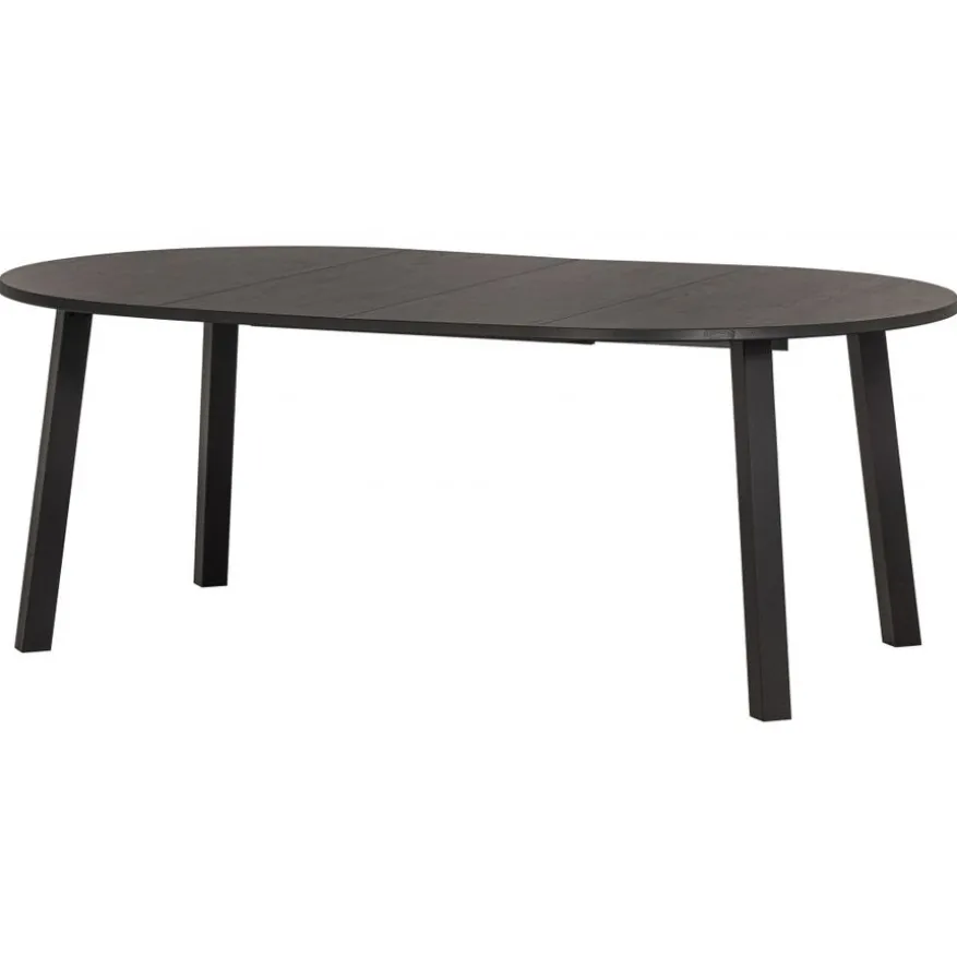 WOOOD Uitschuifbare Eettafel Lange Jan Zwart - 120/160/200x120 cm
