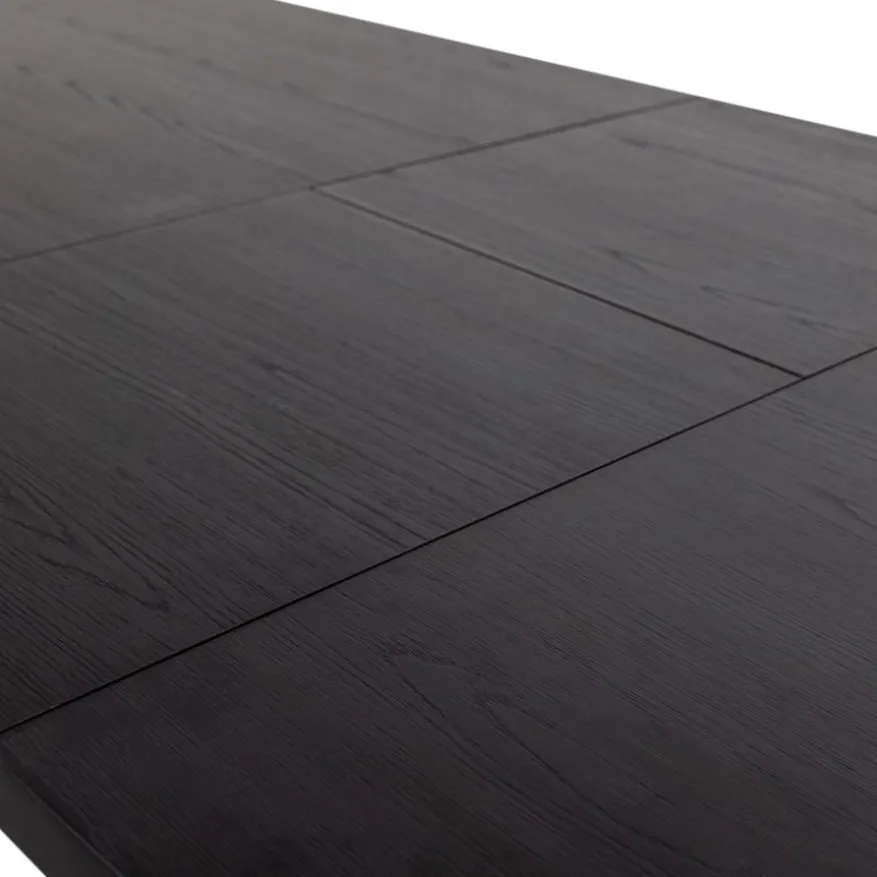 WOOOD Uitschuifbare Eettafel Arros Zwart - 180/220x90 cm