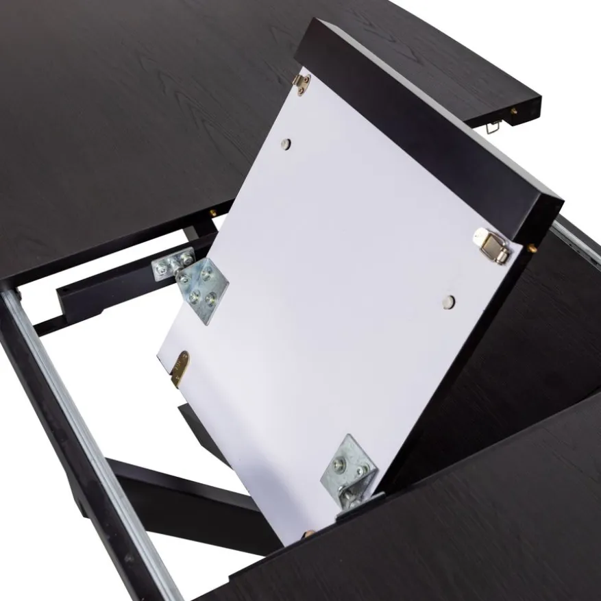 WOOOD Uitschuifbare Eettafel Arros Zwart - 180/220x90 cm