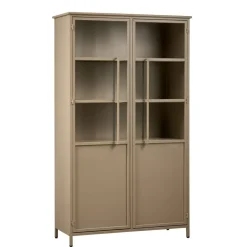 WOOOD Vitrinekast Exhibit Khaki - 99x170x44 cm