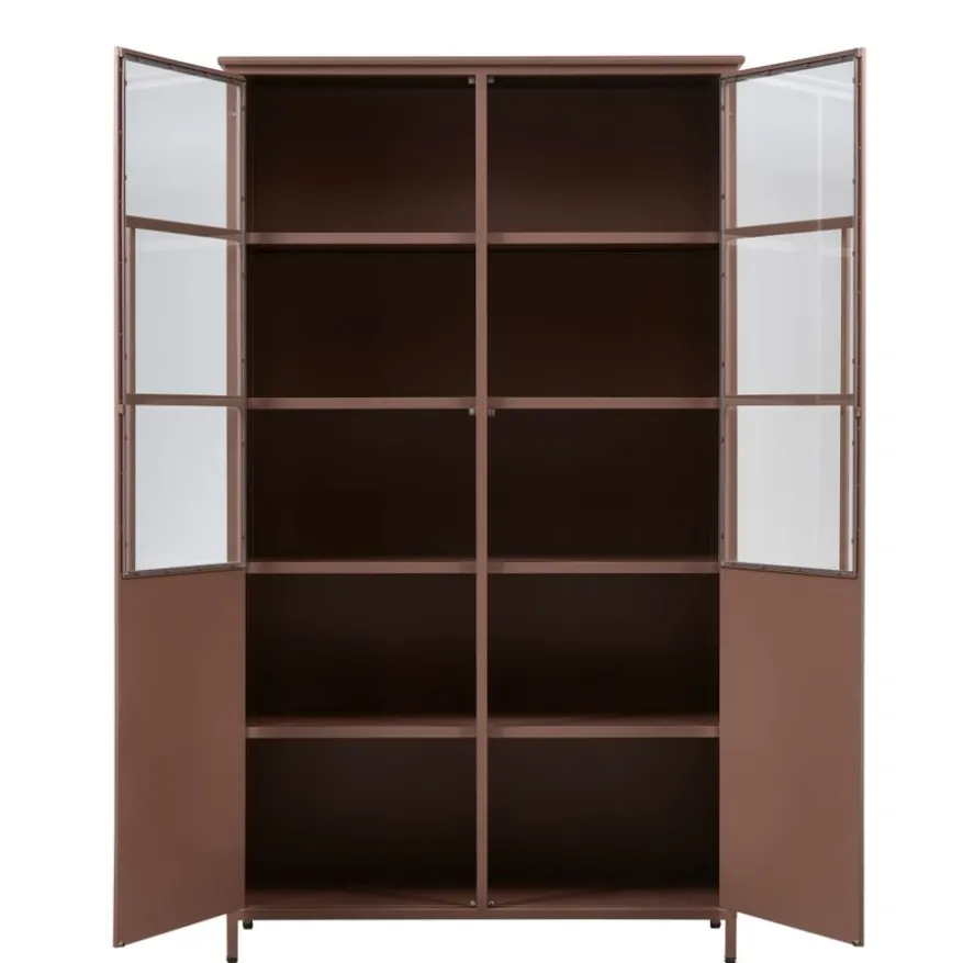 WOOOD Vitrinekast Exhibit Tan - 99x170x44 cm