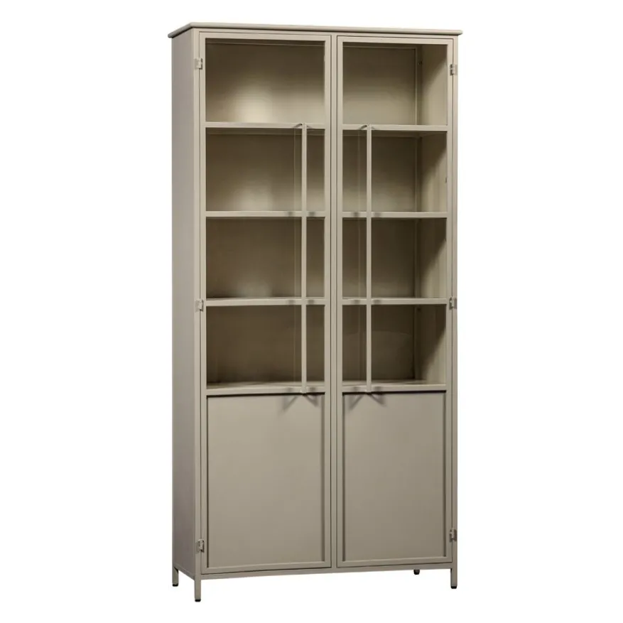 WOOOD Vitrinekast Exhibit XL Zand - 99x200x44 cm