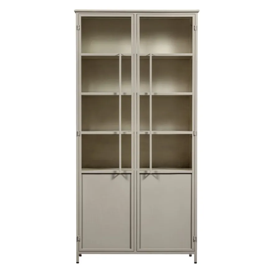 WOOOD Vitrinekast Exhibit XL Zand - 99x200x44 cm