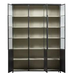 WOOOD Vitrinekast Exhibit XL Zwart - 142x200x44 cm