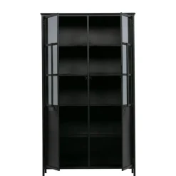 WOOOD Vitrinekast Exhibit Zwart - 99x170x44 cm
