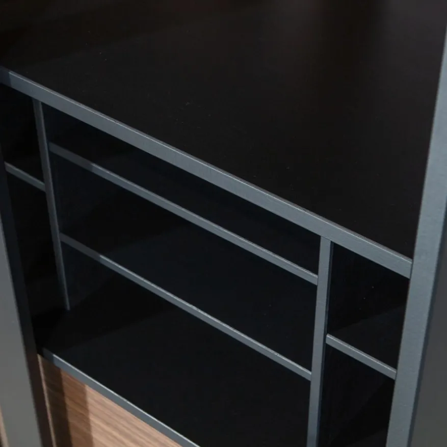 WOOOD Vitrinekast James Zwart - 125x200x47 cm