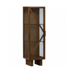 WOOOD Vitrinekast Kella Donkerbruin - 40x137x39 cm