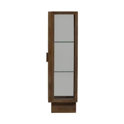 WOOOD Vitrinekast Kella Donkerbruin - 40x137x39 cm