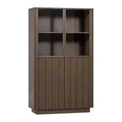 WOOOD Vitrinekast Nova Truffel - 102x172x40 cm
