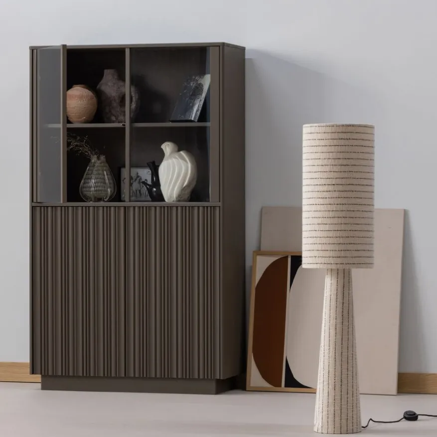 WOOOD Vitrinekast Nova Truffel - 102x172x40 cm