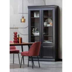 WOOOD Vitrinekast Organize Zwart - 110x215x44 cm