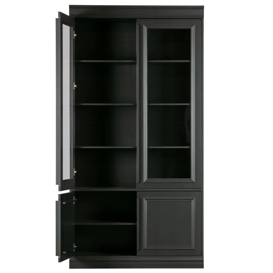 WOOOD Vitrinekast Organize Zwart - 110x215x44 cm