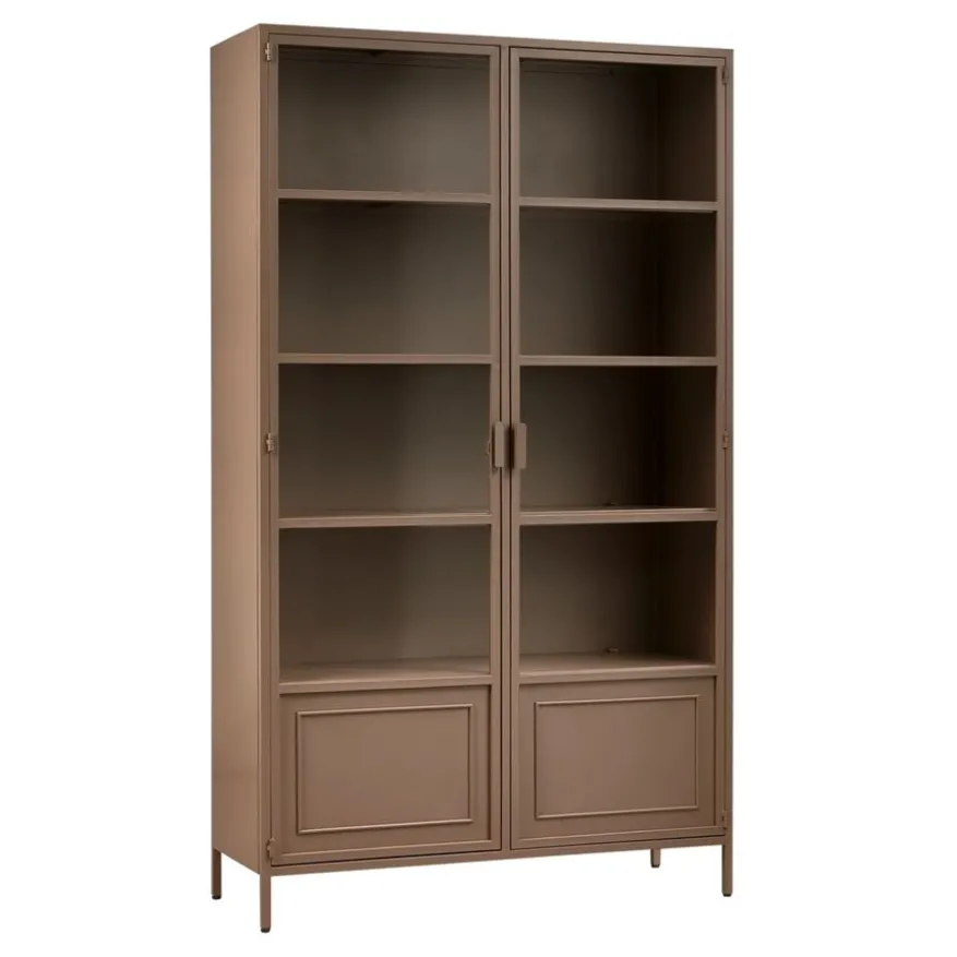 WOOOD Vitrinekast Ronja Bruin - 110x189x43 cm