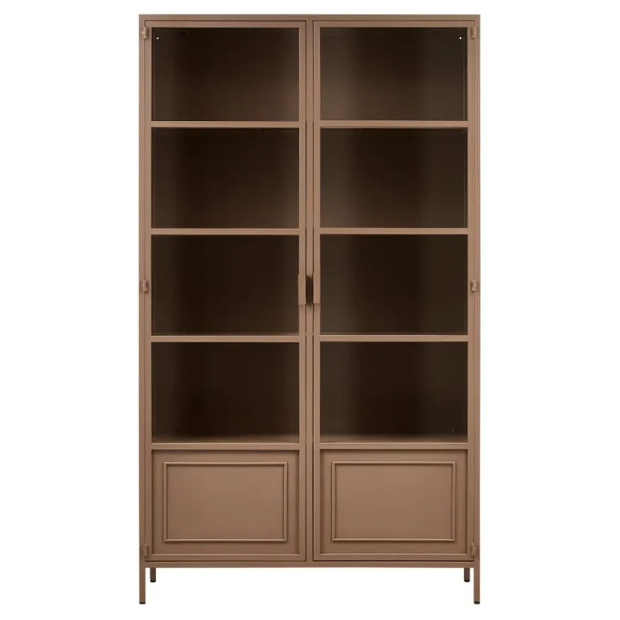 WOOOD Vitrinekast Ronja Bruin - 110x189x43 cm