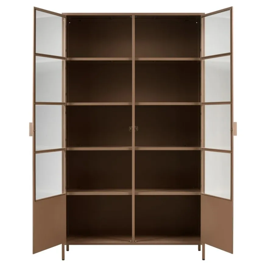 WOOOD Vitrinekast Ronja Bruin - 110x189x43 cm