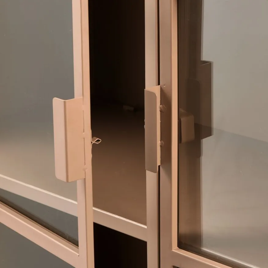 WOOOD Vitrinekast Ronja Bruin - 110x189x43 cm