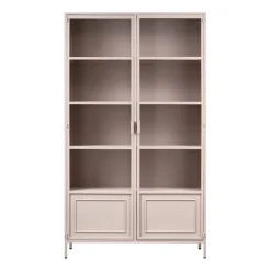 WOOOD Vitrinekast Ronja Roze - 110x189x43 cm