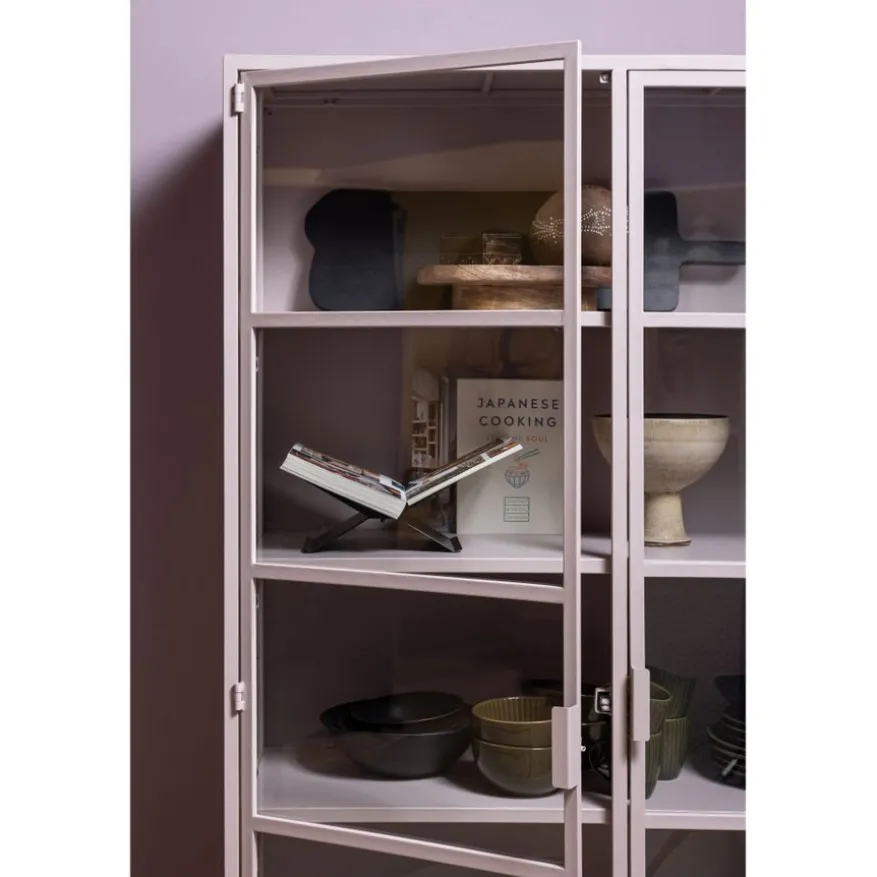 WOOOD Vitrinekast Ronja Roze - 110x189x43 cm