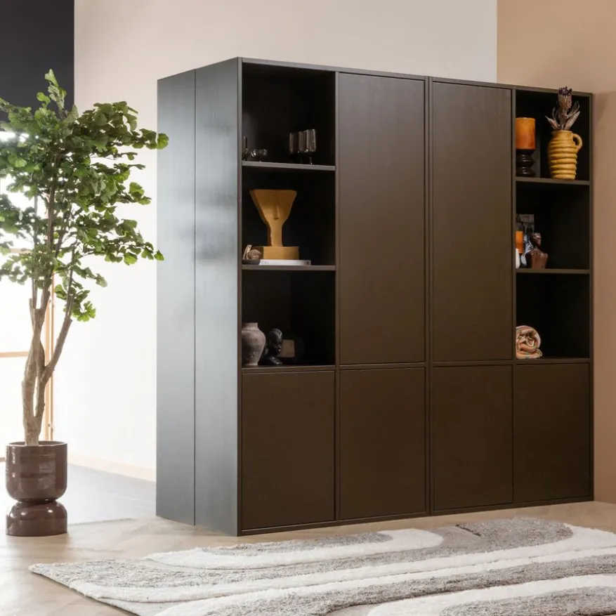 WOOOD Vloerkleed Moro Grijs / Wit - 170x240 cm