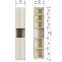 WOOOD Wandkast Basu Dust - 40x210x42 cm