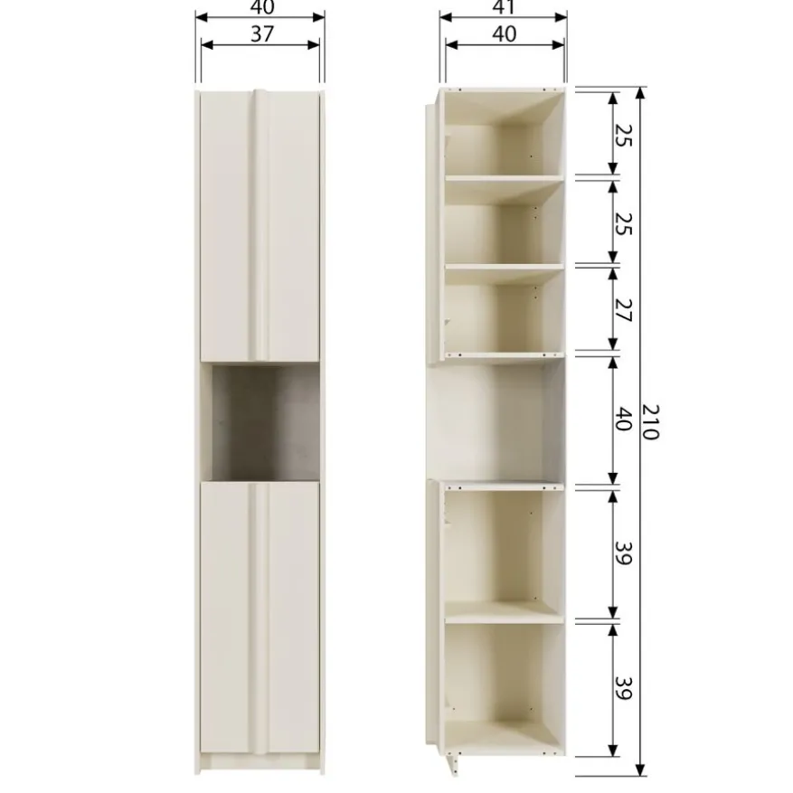 WOOOD Wandkast Basu Dust - 40x210x42 cm