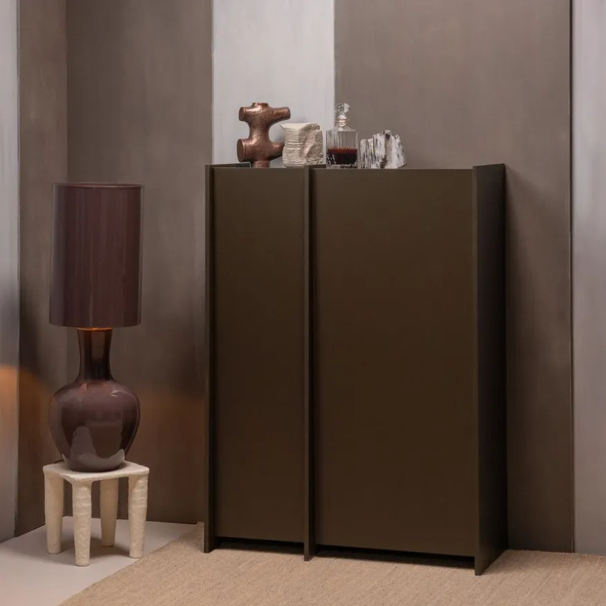 WOOOD Wandkast Brock Middenbruin - 102x140x44 cm