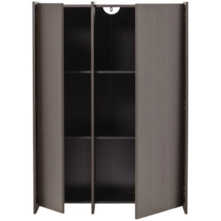 WOOOD Wandkast Brock Middenbruin - 102x140x44 cm