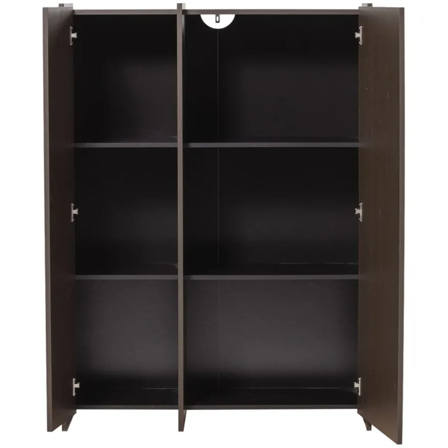WOOOD Wandkast Brock Middenbruin - 102x140x44 cm