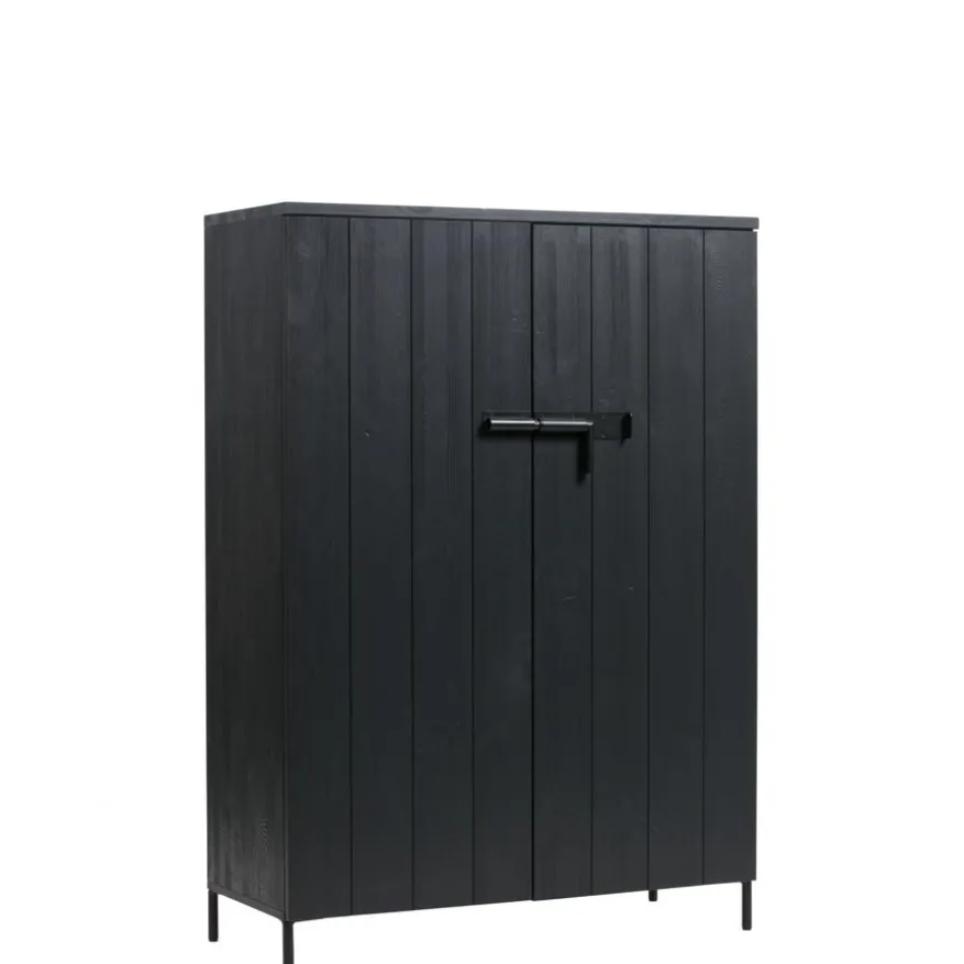 WOOOD Wandkast Bruut Zwart - 100x140x41 cm