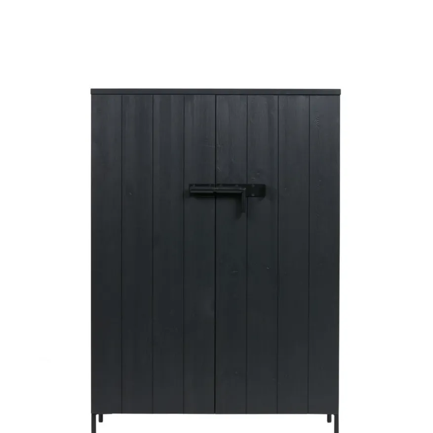 WOOOD Wandkast Bruut Zwart - 100x140x41 cm